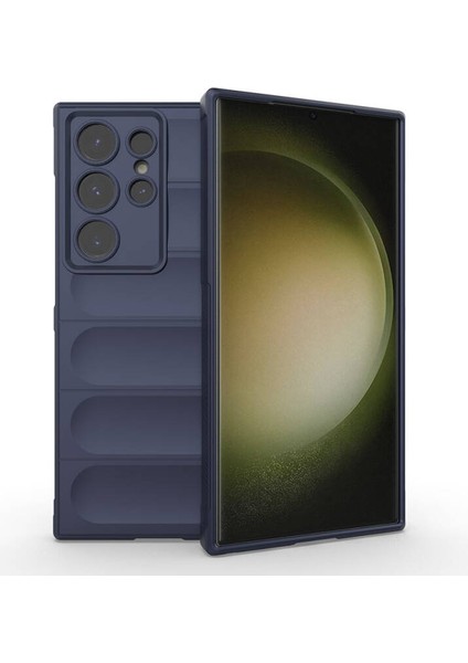 Samsung Galaxy S24 Ultra Kılıf Içi Kadife Dolgulu Dalga Tutma Haznelli Premium Tpu Silikon Kapak Ryc/etnik