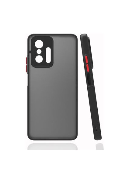 Xiaomi Mi 11T 5g Kılıf Arkası Buğulu Kenarları Renkli Sert Premium Silikon Kapak Rcv/hux