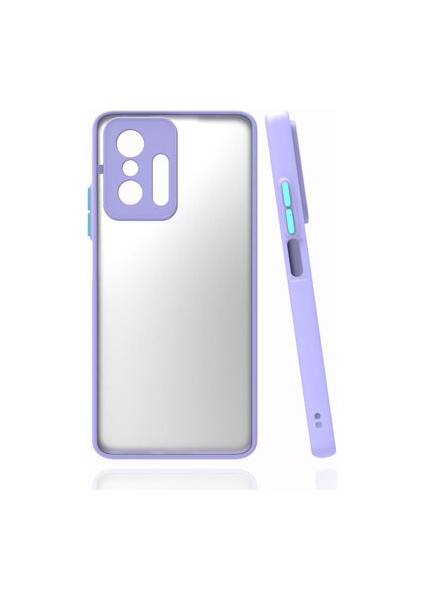 Xiaomi Mi 11T 5g Kılıf Arkası Buğulu Kenarları Renkli Sert Premium Silikon Kapak Rcv/hux