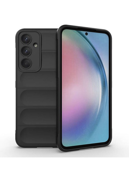 Samsung Galaxy A55 Kılıf Içi Kadife Dolgulu Dalga Tutma Haznelli Premium Tpu Silikon Kapak Ryc/etnik