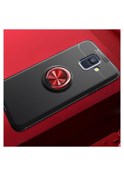 Samsung Galaxy J6 Kılıf Yüzüğü Stant ve Araç Tutucu Olabilen Şık Esnek Premium Silikon Kapak Ryc/ravel