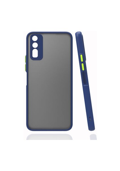 Vivo Y11S Kılıf Arkası Buğulu Kenarları Renkli Sert Premium Silikon Kapak Rcv/hux