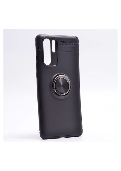 Huawei P30 Pro Kılıf Yüzüğü Stant ve Araç Tutucu Olabilen Şık Esnek Premium Silikon Kapak Ryc/ravel