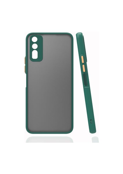 Vivo Y11S Kılıf Arkası Buğulu Kenarları Renkli Sert Premium Silikon Kapak Rcv/hux