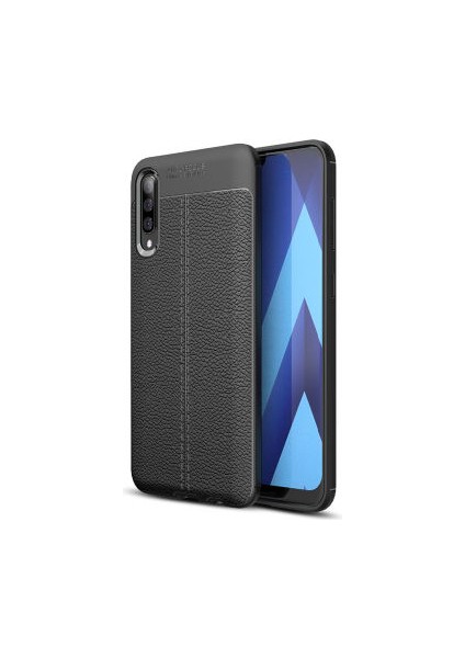 Samsung Galaxy A50 Kılıf Deri Silikon Yüzeyli Yüksek Kaliteli Silikondan Üretilmiş Premium Silikon Kapak Ryc/niss