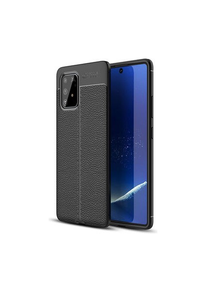 Samsung Galaxy A91 Kılıf Deri Silikon Yüzeyli Yüksek Kaliteli Silikondan Üretilmiş Premium Silikon Kapak Ryc/niss