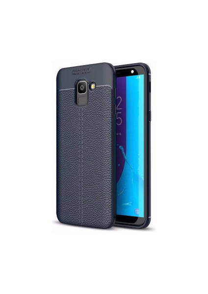 Samsung Galaxy J6 Kılıf Deri Silikon Yüzeyli Yüksek Kaliteli Silikondan Üretilmiş Premium Silikon Kapak Ryc/niss