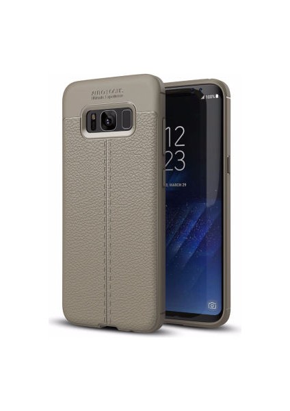 Samsung Galaxy S8 Kılıf Deri Silikon Yüzeyli Yüksek Kaliteli Silikondan Üretilmiş Premium Silikon Kapak Ryc/niss