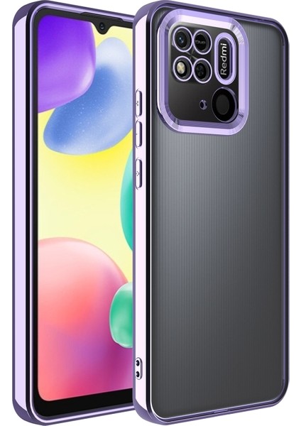 Redmi 10C Kılıf Kenarları Lazer Renkli ve Logo Detaylı Şık Esnek Premium Silikon Kapak Ryc/omega