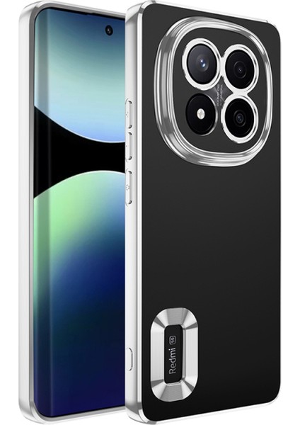 Redmi Note 14 Pro Plus Kılıf Kenarları Lazer Renkli ve Logo Detaylı Şık Esnek Premium Silikon Kapak Ryc/omega