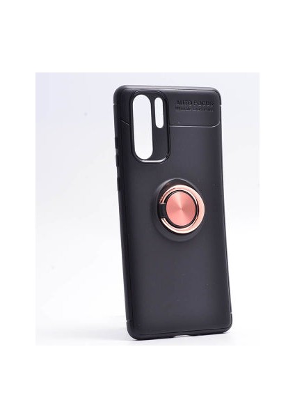 Huawei P30 Pro Kılıf Yüzüğü Stant ve Araç Tutucu Olabilen Şık Esnek Premium Silikon Kapak Ryc/ravel