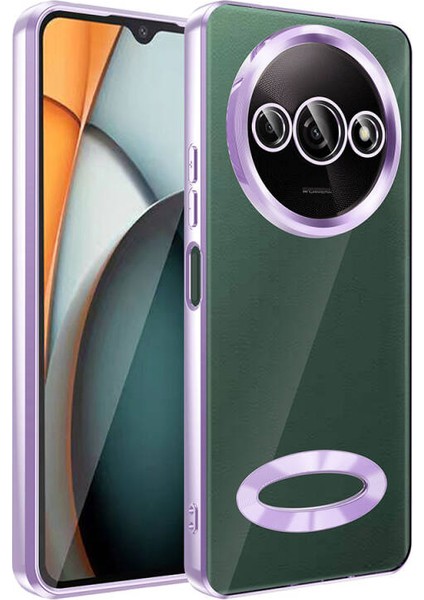 Redmi A3 4g 2024 Kılıf Kenarları Lazer Renkli ve Logo Detaylı Şık Esnek Premium Silikon Kapak Ryc/omega