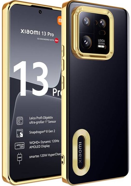 Xiaomi Mi 13 Pro Kılıf Kenarları Lazer Renkli ve Logo Detaylı Şık Esnek Premium Silikon Kapak Ryc/omega