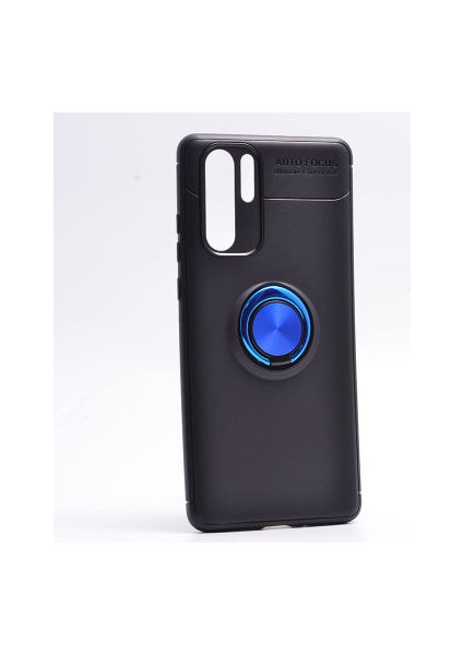 Huawei P30 Pro Kılıf Yüzüğü Stant ve Araç Tutucu Olabilen Şık Esnek Premium Silikon Kapak Ryc/ravel