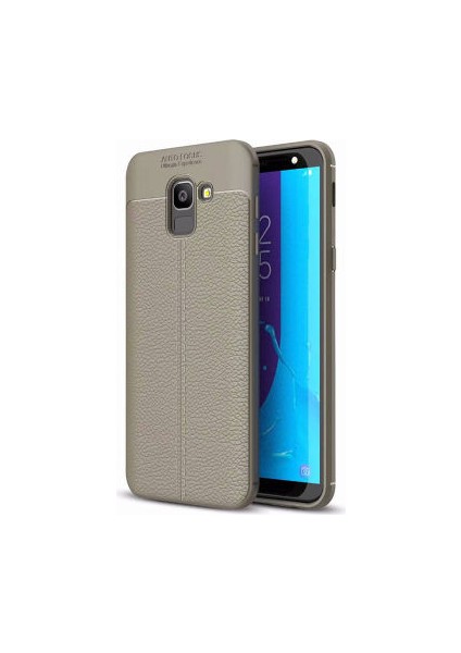 Samsung Galaxy J6 Kılıf Deri Silikon Yüzeyli Yüksek Kaliteli Silikondan Üretilmiş Premium Silikon Kapak Ryc/niss