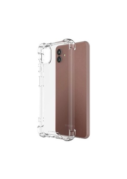 Samsung Galaxy A04 Kılıf Köşe Korumalı Şeffaf Sert Premium Silikon Kapak Ryc/nitro