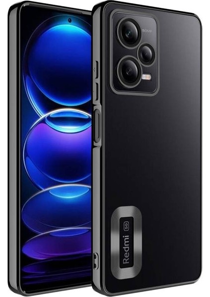 Redmi Note 12 5g Kılıf Kenarları Lazer Renkli ve Logo Detaylı Şık Esnek Premium Silikon Kapak Ryc/omega