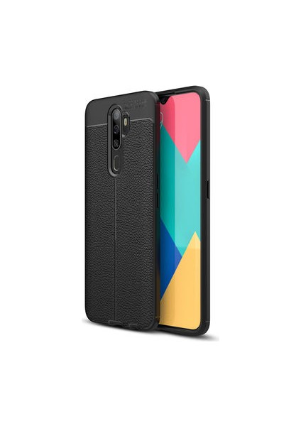 Oppo A9 2020 Kılıf Deri Silikon Yüzeyli Yüksek Kaliteli Silikondan Üretilmiş Premium Silikon Kapak Ryc/niss