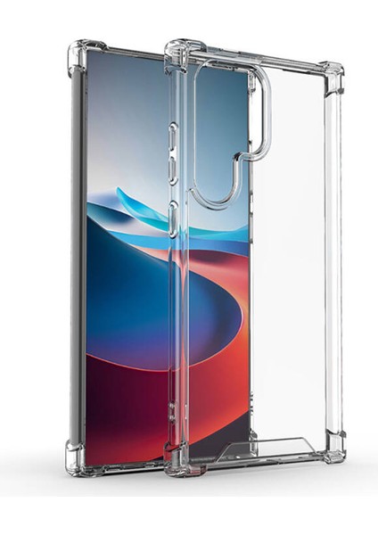 Samsung Galaxy S24 Ultra Kılıf Köşe Korumalı Şeffaf Sert Premium Silikon Kapak Ryc/nitro