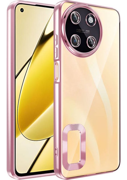 Realme 11 4g Kılıf Kenarları Lazer Renkli ve Logo Detaylı Şık Esnek Premium Silikon Kapak Ryc/omega