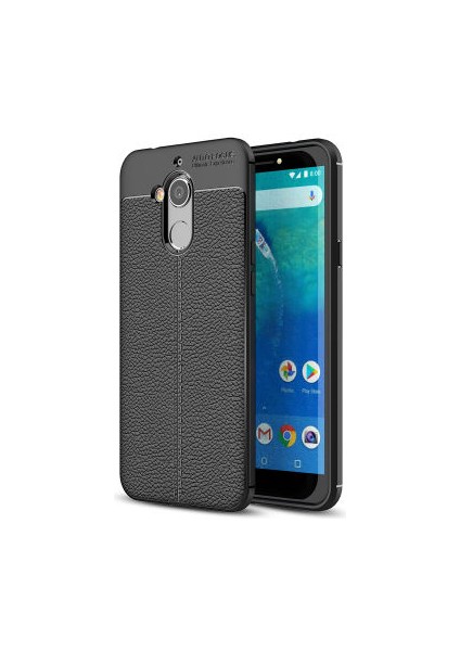 General Mobile Gm 8 Go Kılıf Deri Silikon Yüzeyli Yüksek Kaliteli Silikondan Üretilmiş Premium Silikon Kapak Ryc/niss