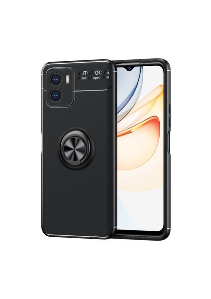 Vivo Y15S Kılıf Yüzüğü Stant ve Araç Tutucu Olabilen Şık Esnek Premium Silikon Kapak Ryc/ravel