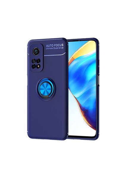 Xiaomi Mi 10T 5g Kılıf Yüzüğü Stant ve Araç Tutucu Olabilen Şık Esnek Premium Silikon Kapak Ryc/ravel