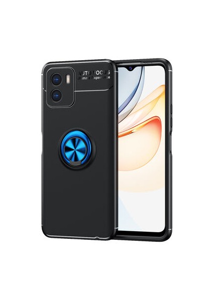 Vivo Y15S Kılıf Yüzüğü Stant ve Araç Tutucu Olabilen Şık Esnek Premium Silikon Kapak Ryc/ravel