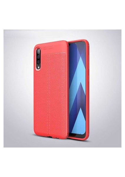 Samsung Galaxy A70 Kılıf Deri Silikon Yüzeyli Yüksek Kaliteli Silikondan Üretilmiş Premium Silikon Kapak Ryc/niss
