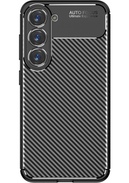 Samsung Galaxy S23 Kılıf Karbon Desenli Esnek Yüksek Kaliteli Meteryalden Üretilmiş Silikon Kapak Ryc/negro