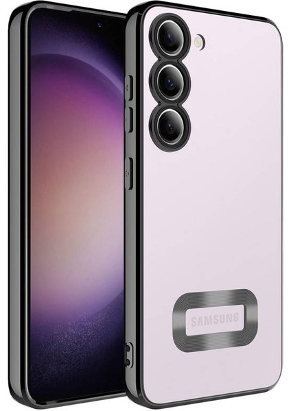 Samsung Galaxy S23 Kılıf Kenarları Lazer Renkli ve Logo Detaylı Şık Esnek Premium Silikon Kapak Ryc/omega