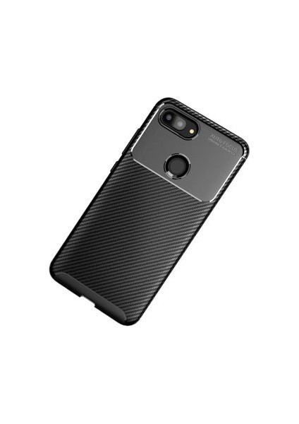 Xiaomi Mi 8 Lite Kılıf Karbon Desenli Esnek Yüksek Kaliteli Meteryalden Üretilmiş Silikon Kapak Ryc/negro