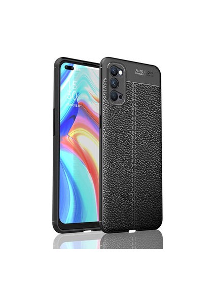 Oppo Reno 4 Kılıf Deri Silikon Yüzeyli Yüksek Kaliteli Silikondan Üretilmiş Premium Silikon Kapak Ryc/niss
