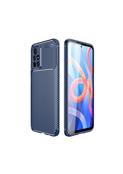 Poco M4 Pro 5g Kılıf Karbon Desenli Esnek Yüksek Kaliteli Meteryalden Üretilmiş Silikon Kapak Ryc/negro