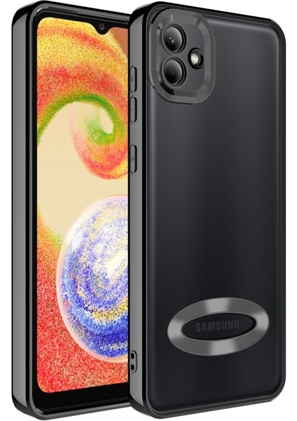 Samsung Galaxy A04 Kılıf Kenarları Lazer Renkli ve Logo Detaylı Şık Esnek Premium Silikon Kapak Ryc/omega