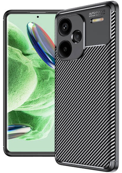 Redmi Note 13 Pro Plus 5g Kılıf Karbon Desenli Esnek Yüksek Kaliteli Meteryalden Üretilmiş Silikon Kapak Ryc/negro