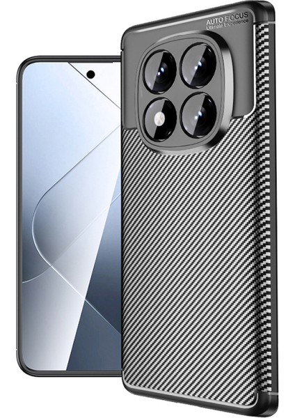 Redmi Note 14 Pro 4g Kılıf Karbon Desenli Esnek Yüksek Kaliteli Meteryalden Üretilmiş Silikon Kapak Ryc/negro