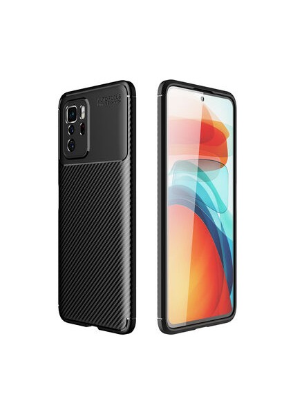 Poco X3 Gt Kılıf Karbon Desenli Esnek Yüksek Kaliteli Meteryalden Üretilmiş Silikon Kapak Ryc/negro