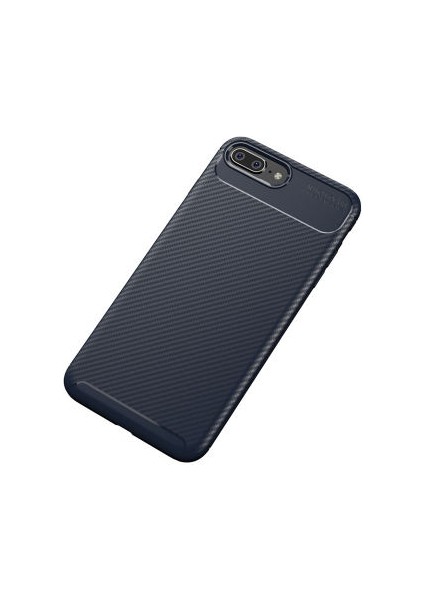 iPhone 8 Plus Kılıf Karbon Desenli Esnek Yüksek Kaliteli Meteryalden Üretilmiş Silikon Kapak Ryc/negro