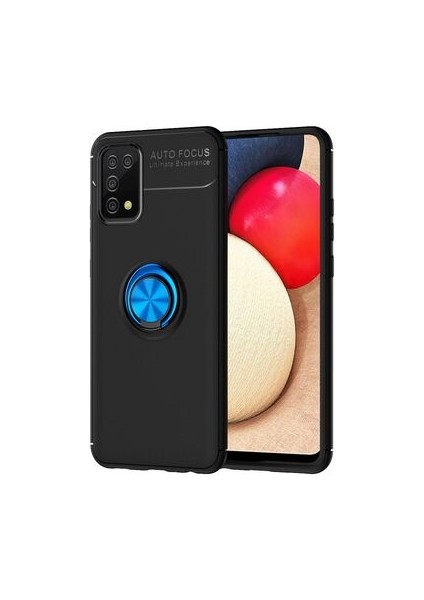 Samsung Galaxy A02S Kılıf Yüzüğü Stant ve Araç Tutucu Olabilen Şık Esnek Premium Silikon Kapak Ryc/ravel