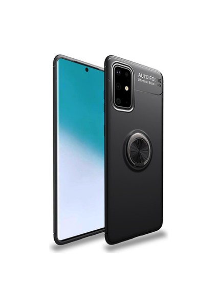 Samsung Galaxy M31S Kılıf Yüzüğü Stant ve Araç Tutucu Olabilen Şık Esnek Premium Silikon Kapak Ryc/ravel