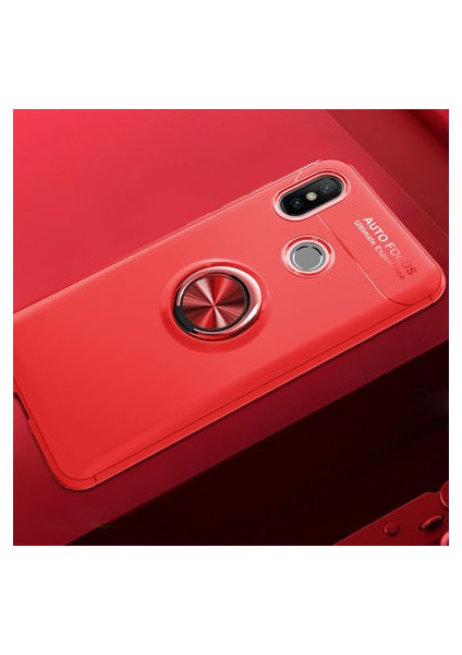 Xiaomi Mi 8 Kılıf Yüzüğü Stant ve Araç Tutucu Olabilen Şık Esnek Premium Silikon Kapak Ryc/ravel