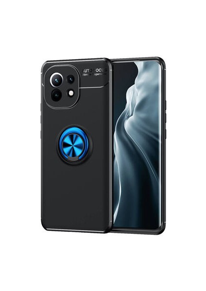 Xiaomi Mi 11 Kılıf Yüzüğü Stant ve Araç Tutucu Olabilen Şık Esnek Premium Silikon Kapak Ryc/ravel