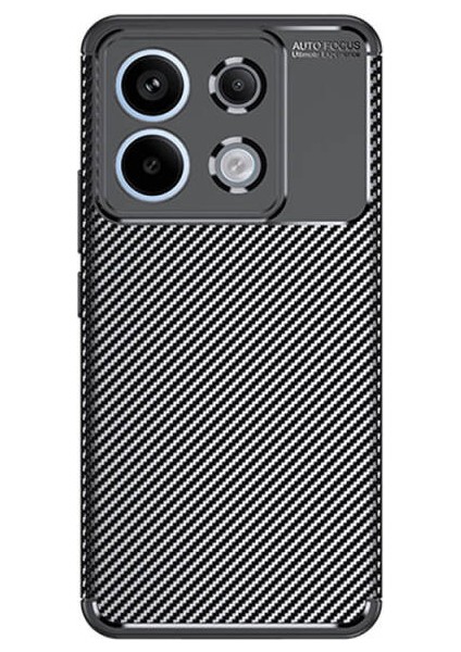 Redmi Note 13 Pro 5g Kılıf Karbon Desenli Esnek Yüksek Kaliteli Meteryalden Üretilmiş Silikon Kapak Ryc/negro