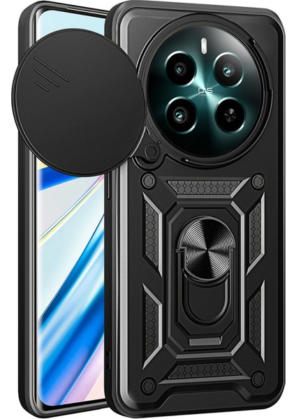 Realme 12 Kılıf Tam Koruma Sağlayan Çift Katmanlı Sert Tank Kapak Ryc/sürgülü