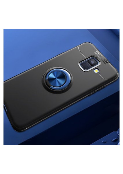Samsung Galaxy J6 Kılıf Yüzüğü Stant ve Araç Tutucu Olabilen Şık Esnek Premium Silikon Kapak Ryc/ravel