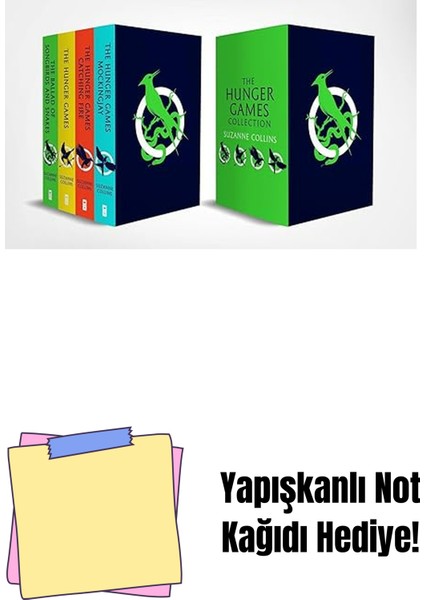 The Hunger Games 4 Book Paperback Box Set: 1-4 + Yapışkanlı Not Kağıdı