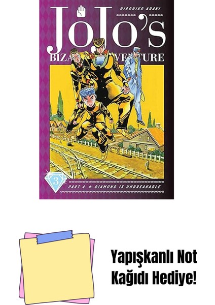 Jojo's Bizarre Adventure: Part 4--Diamond Is Unbreakable, Vol. 3: Volume 3 + Yapışkanlı Not Kağıdı