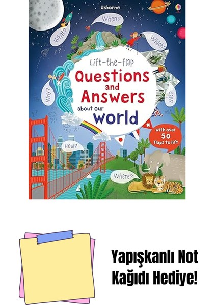 USB - Lift The Flap Questions And Answers About Our World + Yapışkanlı Not Kağıdı