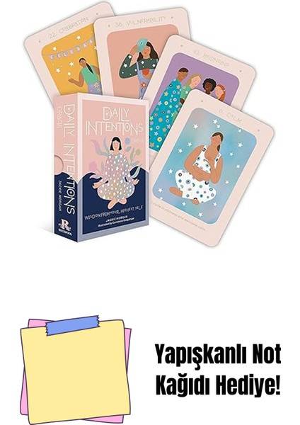 Daily Intentions Oracle: Wisdom From Your Highest Self + Yapışkanlı Not Kağıdı